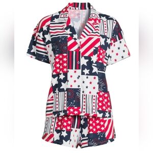 Way to Celebrate Women’s Americana Shorty Pajama Set, 2-Piece